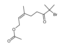 (Z)-7-bromo-3,7-dimethyl-6-oxooct-2-en-1-yl acetate结构式