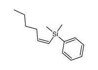 (Z)-1-(dimethyl(phenyl)silyl)-1-hexene结构式
