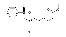methyl 8-(benzenesulfonyl)-7-cyanooct-6-enoate结构式