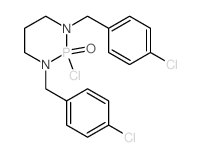 2-chloro-1,3-bis[(4-chlorophenyl)methyl]-1,3-diaza-2$l^C17H18Cl3N2OP-phosphacyclohexane 2-oxide结构式