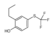 2-propyl-4-(trifluoromethylsulfanyl)phenol结构式