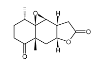 (1aS*,2α,5aβ,6aβ,9aβ,9bα)-hexahydro-2,5a-dimethyl-2H-oxireno[4,4a]naphtho[2,3-b]furan-5,8(5aH,9H)-dione结构式