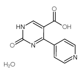 2-氧代-4-(4-吡啶)-1,2-二氢-5-嘧啶羧酸水合物结构式