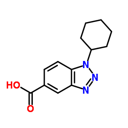 1-环己基-1,2,3-苯并三唑-5-羧酸结构式