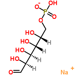 Sodium (2R,3R,4S,5S)-2,3,4,5-tetrahydroxy-6-oxohexyl hydrogenphosphate Structure