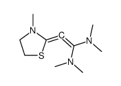 tetra-N-methyl-2-(3-methyl-thiazolidin-2-ylidene)-ethene-1,1-diamine结构式