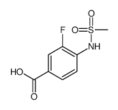 3-氟-4-甲磺酰氨基苯甲酸结构式
