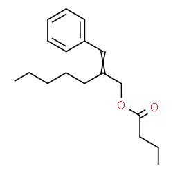 2-(phenylmethylene)heptyl butyrate Structure