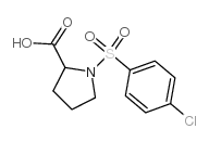 1-(4-氯-苯磺酰基)-吡咯烷-2-羧酸结构式