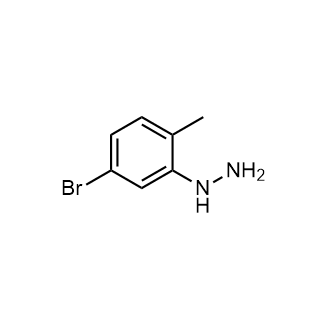 (5-溴-2-甲基苯基)肼结构式