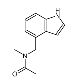 4-(N-acetyl-N-methyl)aminomethylindole结构式