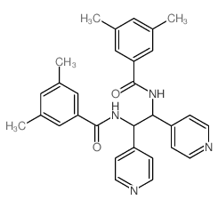 N-[2-[(3,5-dimethylbenzoyl)amino]-1,2-dipyridin-4-yl-ethyl]-3,5-dimethyl-benzamide结构式