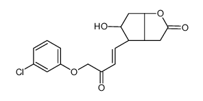 4-[(1E)-4-(3-Chlorophenoxy)-3-oxo-1-buten-1-yl]-5-hydroxyhexahydr o-2H-cyclopenta[b]furan-2-one Structure