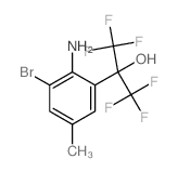 2-(2-amino-3-bromo-5-methyl-phenyl)-1,1,1,3,3,3-hexafluoro-propan-2-ol结构式