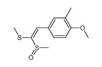 1-methylsulfinyl-1-methylthio-2-(4-methoxy-3-methylphenyl)ethylene结构式