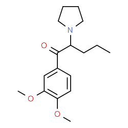 3',4'-Dimethoxy-α-Pyrrolidinopentiophenone Structure