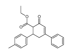 ethyl 2-oxo-6-(4-methylphenyl)-4-phenyl-3-cyclohexene-1-carboxylate结构式