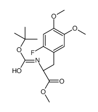 N-叔丁氧羰基-2-氟-5-甲氧基-4-O-甲基-L-酪氨酸甲基酯结构式