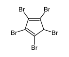 1,2,3,4,5-pentabromocyclopenta-1,3-diene结构式
