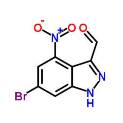 6-溴-4-硝基-1H-吲唑-3-甲酸结构式
