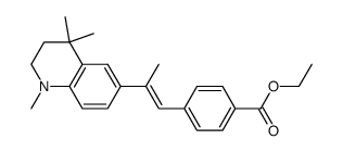 ethyl p-[(E)-2-(1,4,4-trimethyl-1,2,3,4-tetrahydro-6-quinolinyl)propenyl]benzoate结构式