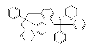 2,6-bis[2-(oxan-2-ylsulfanyl)-2,2-diphenylethyl]pyridine Structure
