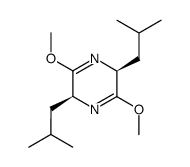 (3S,6S)-3,6-Diisobutyl-2,5-dimethoxy-3,6-dihydropyrazine结构式