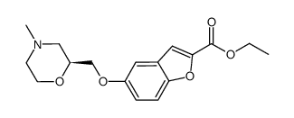 (S)-5-(4-methyl-morpholin-2-ylmethoxy)-benzofuran-2-carboxylic acid ethyl ester Structure