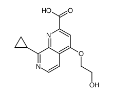 8-cyclopropyl-4-(2-hydroxyethoxy)-1,7-naphthyridine-2-carboxylic acid Structure