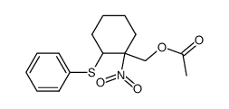 (1-nitro-2-(phenylthio)cyclohexyl)methyl acetate结构式