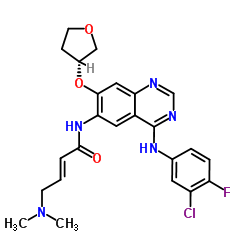 (R,E)-N-(4-((3-氯-4-氟苯基)氨基)-7-((四氢呋喃-3-基)氧基)喹唑啉-6-基)-4-(二甲基氨基)丁-2-烯酰胺结构式