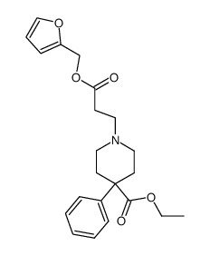 1-[2-(Furan-2-ylmethoxycarbonyl)-ethyl]-4-phenyl-piperidine-4-carboxylic acid ethyl ester Structure