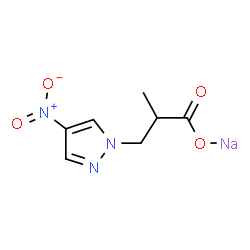 SODIUM,2-METHYL-3-(4-NITRO-PYRAZOL-1-YL)-PROPIONATE Structure