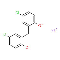 sodium hydrogen 2,2'-methylenebis[4-chlorophenolate]结构式
