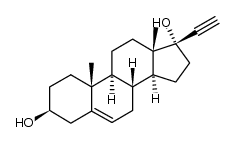 pregnen-(5)-yne-(20)-diol-(3β.17)结构式