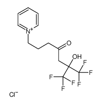 1,1,1-trifluoro-2-hydroxy-7-pyridin-1-ium-1-yl-2-(trifluoromethyl)heptan-4-one,chloride Structure