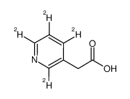 3-吡啶-d4-乙酸结构式