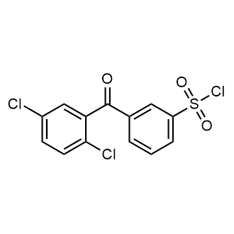 3-(2,5-二氯苯甲酰基)苯-1-磺酰氯结构式