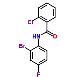 N-(2-Bromo-4-fluorophenyl)-2-chlorobenzamide结构式