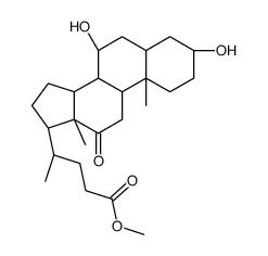 methyl (4R)-4-[(3R,5S,7R,8R,9S,10S,13R,14S,17R)-3,7-dihydroxy-10,13-dimethyl-12-oxo-1,2,3,4,5,6,7,8,9,11,14,15,16,17-tetradecahydrocyclopenta[a]phenanthren-17-yl]pentanoate结构式
