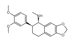 cis-2-(3,4-dimethoxyphenyl)-N-methyl-6,7-methylenedioxy-1,2,3,4-tetrahydro-1-naphthylamine Structure