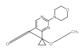Methyl 4-cyclopropyl-2-morpholinopyrimidine-5-carboxylate结构式