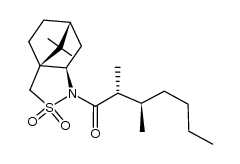 N-[(2S,3R)-2,3-dimethylheptanoyl]bornane-10,2-sultam Structure