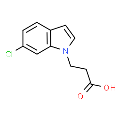 3-(6-Chloro-1H-indol-1-yl)propanoic acid结构式