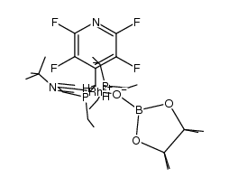 (rhodium)(4-C5F4N)(CNtBu)(PEt3)2(O-4,4,5,5-tetramethyl-1,3,2-dioxaborolane(-1H))结构式