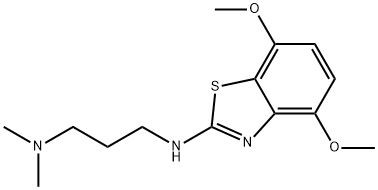N'-(4,7-二甲氧基-1,3-苯并噻唑-2-基)-N,N-二甲基丙烷-1,3-二胺结构式