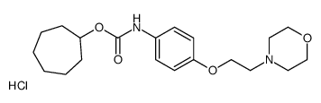 cycloheptyl N-[4-(2-morpholin-4-ium-4-ylethoxy)phenyl]carbamate,chloride结构式