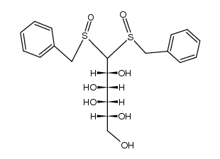 1,1-bis-((Ξ)-phenylmethanesulfinyl)-1-deoxy-D-galactitol Structure