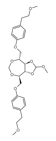 1,6-bis-O-p-(2-methoxyethyl)phenyl-3,4-O-methoxymethylene-2,5-O-methylene-D-mannitol Structure
