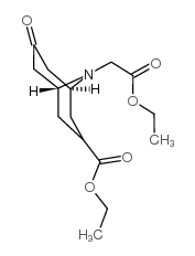 9-Azabicyclo[3.3.1]nonane-9-aceticacid, 3-(ethoxycarbonyl)-7-oxo-, ethyl ester structure